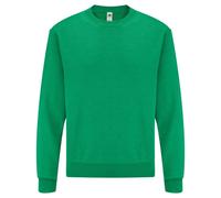 (L, Heather Green) Fruit Of The Loom Mens Set-In Belcoro® Yarn Sweatshirt