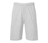 (L, Heather Grey) Fruit of the Loom Mens Iconic Jersey Shorts