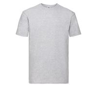 Fruit of the Loom Mens Super Premium Short Sleeve Crew Neck T-Shirt (L) (Heather Grey)