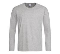 (L, Heather Grey) Stedman Mens Classic Long Sleeved Tee