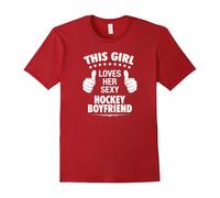 (L) hockey shirt - This girl loves her sexy hockey boyfriend-Father's Day