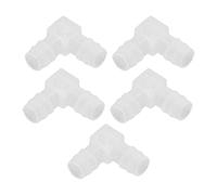 L Hose Connector, 10Pcs L Hose Connector , Plastic Hose Joint 90° Elbow Bend PP Odorless L Pipe Connector for Aquarium Laboratory, Plastic Hose Joint (12mm / 0.47in)