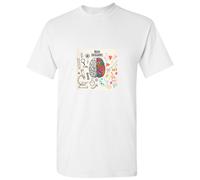 (L) Human Brain Function Science Art Infographic White Men T Shirt Tee Top