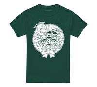 (L, Hunter Green) Sesame Street Unisex Adult Vintage Christmas T-Shirt