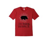 (L) I Just Freaking Love Hippos OK Funny Hippo Lovers T-Shirt-Father's Day