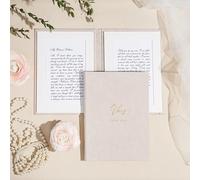 L.I.L.O.U Handmade Wedding Vow Books - Half-Letter Size (5.9" x 8.3"), Soft-Touch Velvet Hardcover, Set of 2: To My Wife & To My Husband, Elegant Gold Foil Printing, Vow Renewal, Includes Keepsake Box