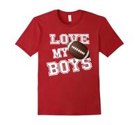 (L) I Love My Boys Football Shirt for Moms- Football Mom TShirt-Father's Day