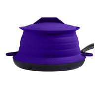 L.I.Q Silicone Splatter Guard - Fits 10 and 12 Inch Pots (25 and 30 Centimeters) - Microwave Safe and Durable SplatterDom - Includes 10” Lid - Food and Oil Splash Guard (Violet, Large)