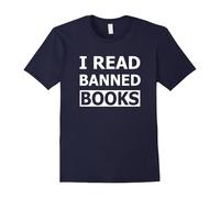 (L) I Read Banned Books T-shirt Book Lovers-Father's Day
