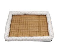 L Ice Silk Pet Mattress for Dogs & Cats - All-Season Spring Nest Sofa Mat (70x90cm) - Breathable & Comfortable Pet Bed for Optimal Rest, Easy to Clean, Non-Slip Base
