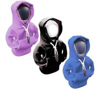 L&ieserram 3Pcs Gear Stick Hoodie, Gear Knob Hoodie, Mini Hoodie for Auto Gearstick Car Gear Shifter Dustproof Protector Cover (Blue + Purple + Black)