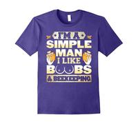 (L) I'm a Simple Man I Love Boobs and Beekeeping Shirt-Father's Day