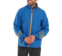 (L, Indigo/Basalt) Footjoy Mens HydroLite X Waterproof Stretch Breathable Packable Golf Jacket
