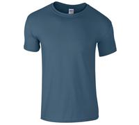 (L, Indigo Blue) Gildan Mens Short Sleeve Soft-Style T-Shirt