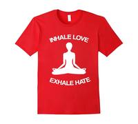 (L) Inhale Love Exhale Hate T-Shirt | Yoga Lovers & Yogis-Father's Day