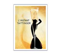 L’Instant Taittinger (The Taittinger Moment) - Champagne Advertisement - Grace Kelly - Vintage Advertising Poster by Claude Taittinger c.1988 - Bamboo Fine Art 290gsm Paper Print (Unframed) 24x32in