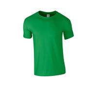 (L, Irish Green) Gildan Mens Soft Style Ringspun T Shirt