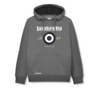 (L, Iron Grey) Lambretta Mens Target Pullover Hooded Sweatshirt Hoodie