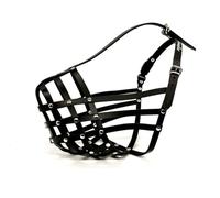 L&J Pets Uk Genuine Leather Dog Muzzle for Large Dogs. Dogue de Bordeaux, Bullmastiff, Rottweiler, Mastiff, German Shepherd. Basket Muzzle for Training, Walking & Safety (Black, DB3)