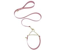 L&J Pets UK Martingale Dog Collar & Lead Set | Waterproof & Odour Proof | BioThane Webbing | Solid Brass Chain | Made in UK (Lavender, L)