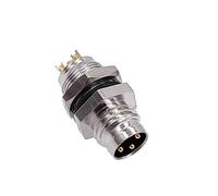 L-Jaw Coupling Coupler Set,1Pc M8 Panel Back Mount Sensor Connector Flange Outlet Threaded Coupling Male&Female A Type 3 4Pin(Male 4pin)(Male 3pin)