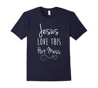 (L) Jes-us Love This Hot T Me-ss T-shirt Heart-Father's Day
