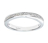 (L) Jewelco London 9ct White Gold Round 14pts Diamond Crossover Eternity Ring 2.5mm - PR0AXL7583BW