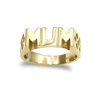 (L) Jewelco London Ladies Solid 9ct Yellow Gold Basket Sides MUM Ring - JRN119A