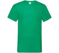 Fruit of the Loom Men's Value V Neck T-Shirt in Green | Size: Large Fruit Of The Loom Green L