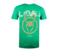 (L, Kelly Green) Loki Mens Emblem Cotton T-Shirt
