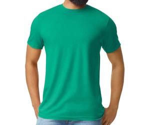 (L, Kelly Mist) Gildan Mens Softstyle CVC T-Shirt