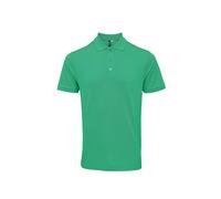 (L, Kelly) Premier Mens Coolchecker Plus Pique Polo With CoolPlus