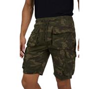 (L, Khaki) Brave Soul Mens Printed Camo Cargo Shorts