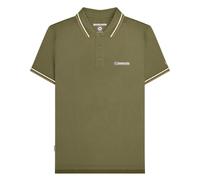 (L, Khaki Green/Silver/Cashew) Lambretta Mens SS25 Twin Tip Polo Shirt