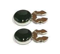 L&L® 2x Men's Cufflinks Button Covers Cuff Links Wedding one pair (15mm Golden Colour Base (Mini), Dark green)