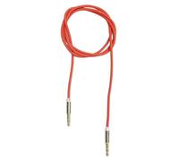 L&L® 3.5mm Nylon Stereo Jack To Jack Audio Headphone Aux Cable Lead for iPhone ipod (Red)