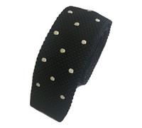 L&L® Black Collection Woven Paisley Jacquard Silk Knit Satin Tie Wedding (knitted dot tie)
