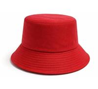 L&L® Cotton Adults Bucket Hat Summer Fishing Fisher Beach Festival Sun Cap (Red)
