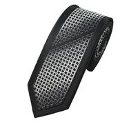 L&L® Hand Made Premium Woven black ribbon frame Paisley Jacquard Tie Wedding Event UK (Black)