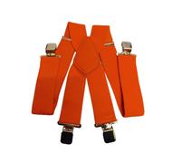 L&L® Heavy Duty Mens Ladies BRACES BLACK SUSPENDER ELASTIC 50mm WIDE Durable Trouser