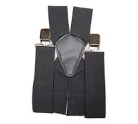 L&L® Heavy Duty Mens Ladies BRACES BLACK SUSPENDER ELASTIC 50mm WIDE Durable Trouser (Dark gray)