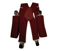 L&L® Heavy Duty Mens Ladies BRACES BLACK SUSPENDER ELASTIC 50mm WIDE Durable Trouser (Hot pink)