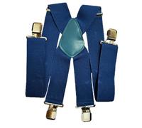 L&L® Heavy Duty Mens Ladies BRACES BLACK SUSPENDER ELASTIC 50mm WIDE Durable Trouser (Sky blue)