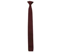 L&L® Men's Pre-tied Clip On Knit Knitted Tie Slim Skinny Woven Silky (Wine red)