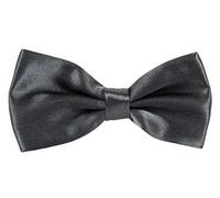 L&L® Mens Pre Tied Plain Satin Clip On Bow tie Wedding Party Fancy (Dark gray)