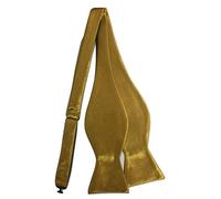 L&L® Men's Self Bow Tie Adjustable Multi Color Silky Satin Necktie UK (Gold)