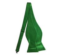 L&L® Men's Self Bow Tie Adjustable Multi Color Silky Satin Necktie UK (Green)