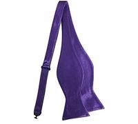 L&L® Men's Self Bow Tie Adjustable Multi Color Silky Satin Necktie UK (Purple)