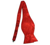 L&L® Men's Self Bow Tie Adjustable Multi Color Silky Satin Necktie UK (Red)