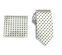 L&L® Men's Woven Polka Dot Tie Hanky Handkerchief Pocket Square Set